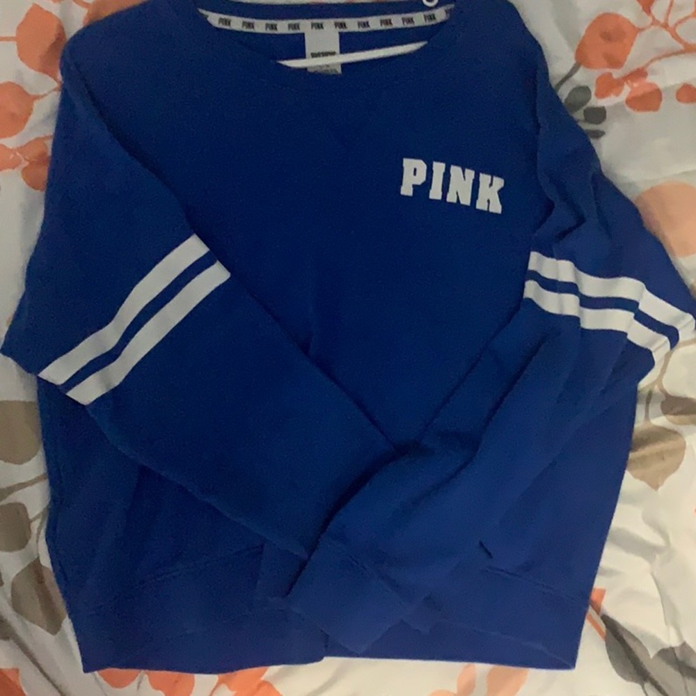 Pink blue long sleeved shirt or pullover